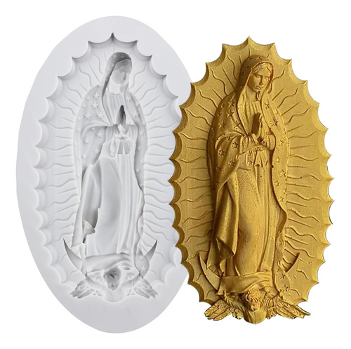 Moldes Yanqinms De Silicona Para Fondant Con Forma De Virgen