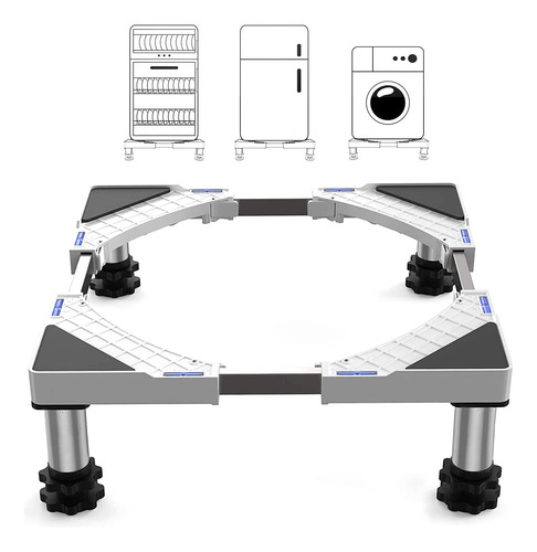 Soporte De Base Para Lavadora Ajustable Con 4 Pies De S...