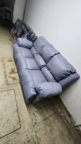 Sofa Doble Poltrona Semicuero (Reacondicionado)