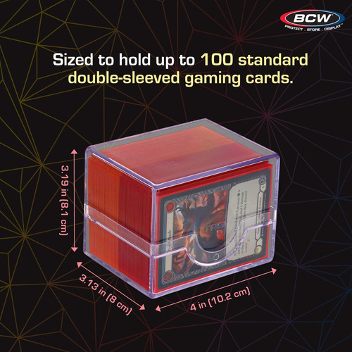 Deck Case Bcw Spectrum Prism Carnelian Red 100 Cartas