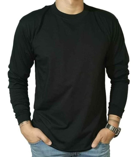 Imagen 1 de 3 de Camibuso Cuello Redondo Manga Larga Hombre