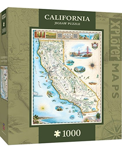 Masterpieces Xplorer California Map Rompecabezas De 1000