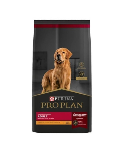 Imagen 1 de 1 de Alimento Pro Plan OptiHealth Pro Plan para perro adulto de raza mediana sabor pollo y arroz en bolsa de 15kg
