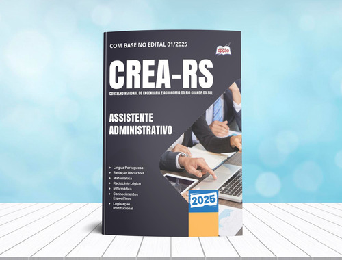 Apostila Completa Assistente Administrativo - Crea Rs 2025 - Editora Opção