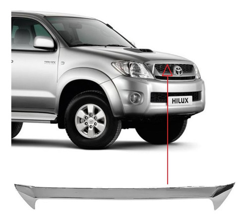 Marco Superior Grilla Hilux 2008 2009 2010 2011 Cromada