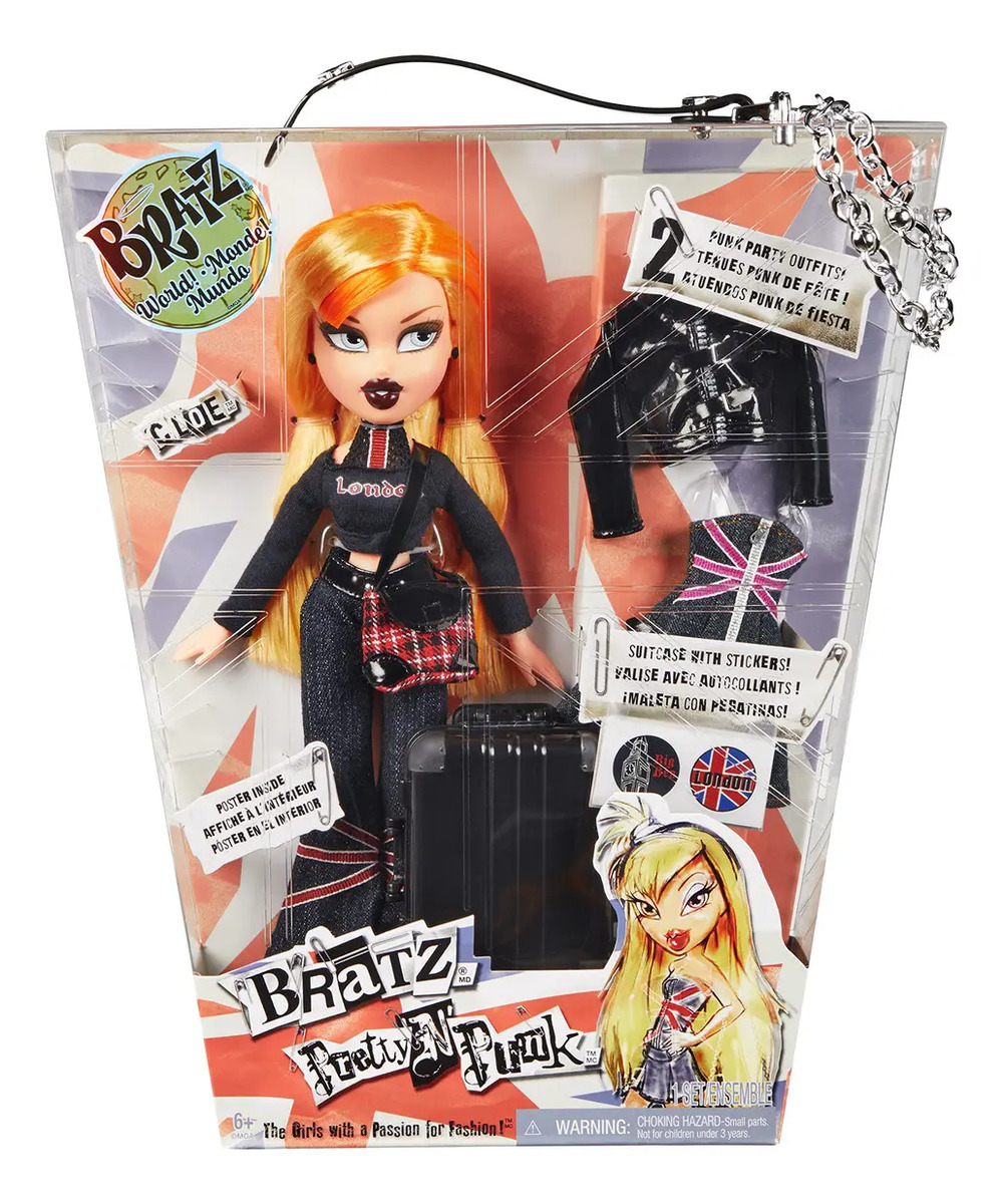 Bratz Pretty 'n' Punk Muñeca De Moda - Cloe - Reedición Con Outfits Mix&match, Maleta Personalizable Y Accesorios - Edad: 6+ Años