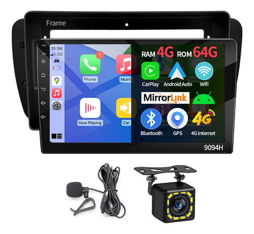 9'' 4+64g Carplay Gps Auto Estéreo Pantalla Para Seat Ibiza