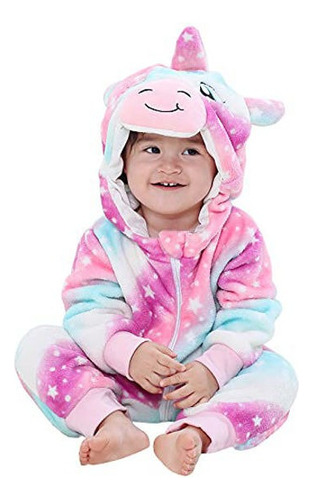 Pijama Kigurumi Unicornio Bebe Enterizo Invierno 