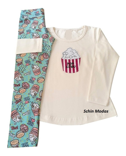 Kit 5 Conjuntos Infantil Menina Meia Estação Roupa Inverno