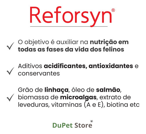 Suplemento Vitamínico Nutrasyn Reforsyn P Gatos 45 Tabletes