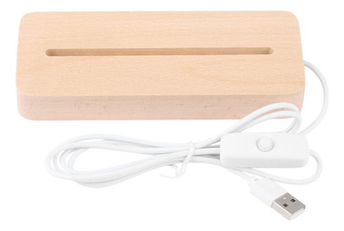 Base De Luz Rectangular De Madera, Base De Madera, Luz Cálid