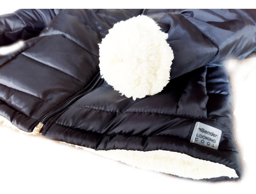 Imagen 3 de 3 de Campera Abrigo Impermeable Interior Piel Nena Niña Corderito