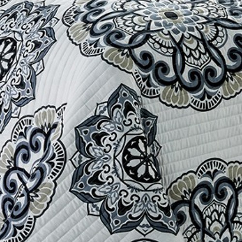 Imagen 3 de 5 de Cubrecama Quilt Cover Reversible +fundas King Kelowna D2