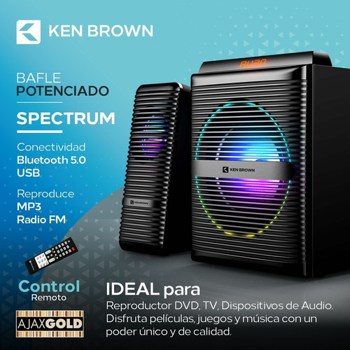 Parlantes Gamer 2.1 Woofer Rgb Bluetooth Usb Envolvente Fm