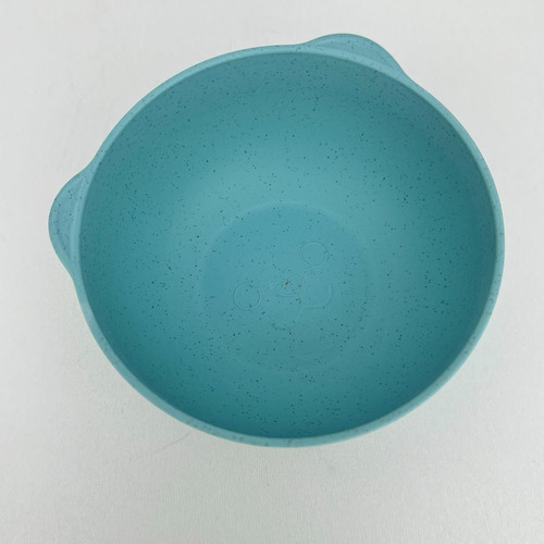 Bowl Tigela Cumbuca Prato Bebê Urso Azul 650ml Bambu E Pp