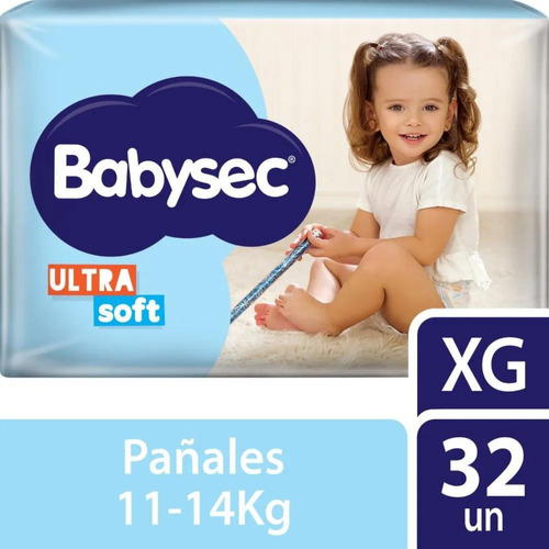 Babysec Ultra Soft XG pañales descartables con 32 unidades 