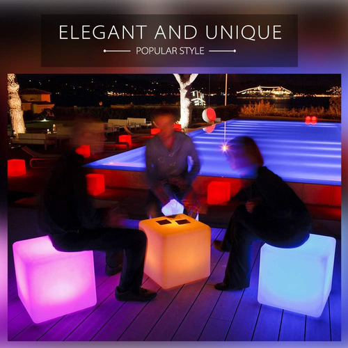 Cubo De Luz Led Recargable Y Impermeable, Para Interiores Y
