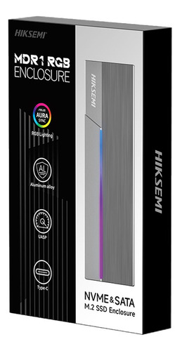 Hiksemi Carry Disk M.2 Nvme Sata Usb C 4.0 Rgb Hs-hub Ppct