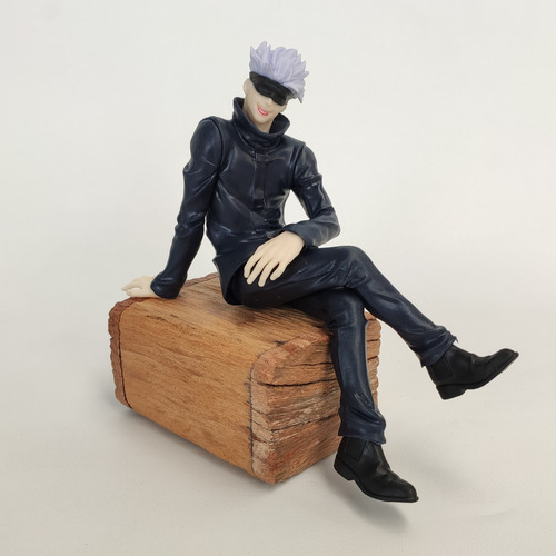 Boneco Satoru Gojo Jujutsu Kaisen + Caixa De Madeira