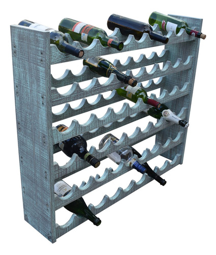 Cava Hogare Moderna Para Vino 54 Botellas 100% De Madera Verde-blanco Vintage
