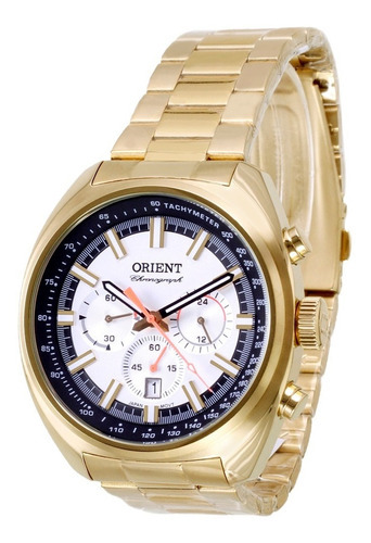 Relógio Orient Masculino Cronógrafo Mgssc038 S1kx Dourado