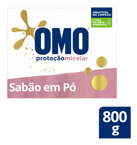 Sabão Em Pó Proteção Micelar Lava Roupas 800g Omo