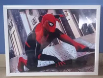 Comprar Cuadro Spiderman Marco Color Blanco 30x40cm Habitación Niños