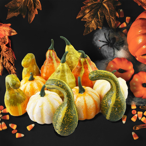 Calabazas De Espuma Decoración De 12 Piezas Multicolor
