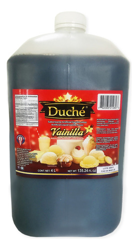 Saborizante Artificial Liquido Sabor Vainilla Duché De 4l