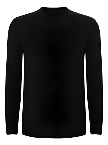 Camiseta Polera Algodón Cuello Redondo Manga Larga Unisexo