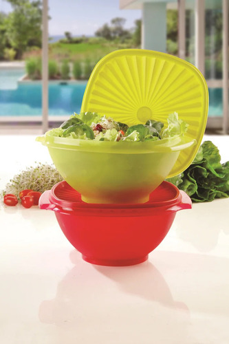 Sensación Bowl 1.2 L Rojo Tupperware 100% Hermético Retro Rojo