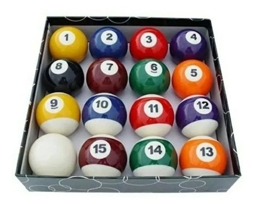 Bola Numerada C/ Faixa 25mm Bilhar/snooker/sinuca /infantil