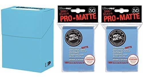 El Juego De Manguitos Ultra Pro Light Blue Deck Box 100 Prom