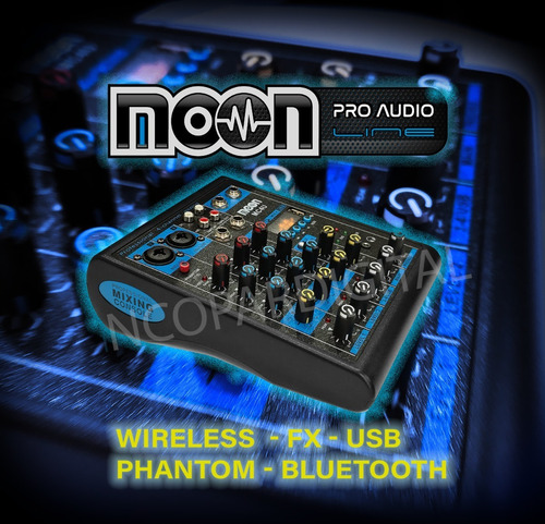 Imagen 4 de 7 de Consola Mixer Mc4u Canales Wireless Fx Usb Bluetooth Phantom