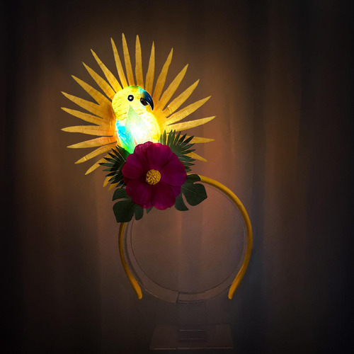 Light Up Diadema Para Women Parrot Floral Diadema Para La