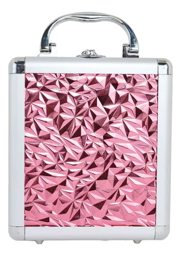 Maletín De Maquillaje Nhome Cosmeticos Incluidos Color Rosa