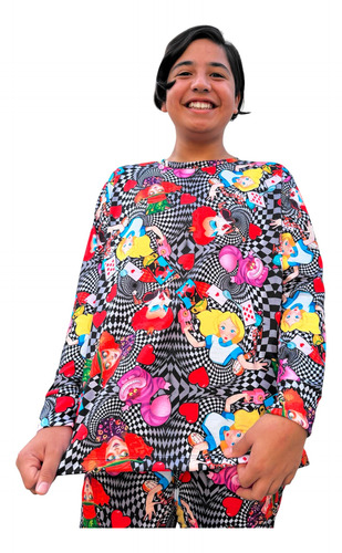 Pijama Largo Adulto Animado Manga Larga Alicia