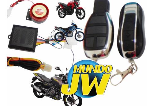 Imagen 1 de 3 de Alarma Moto 12v Arranque A Distancia 125db 2 Controles Jw
