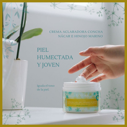 Crema Aclaradora Concha Nácar E Hinojo Marino 350grs. Tipo De Piel Cutis Marchito