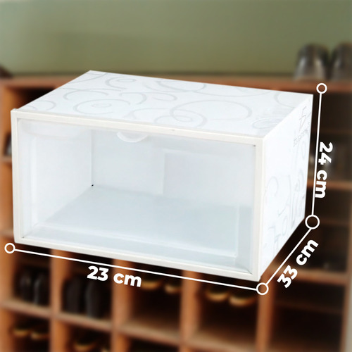 Cajas Organizadoras de Zapatos Apilables Almacenaje 6 Piezas Ele-Gate HOG.124.L Color Blanco