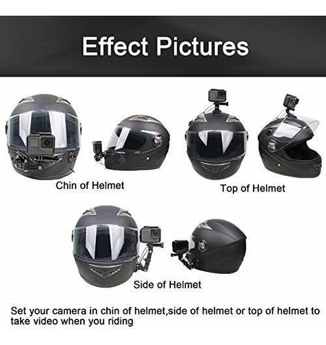 Imagen 4 de 6 de Wlpreoe 37 En 1 Casco De Caballos Para Moto Gopro Hero 8 Max