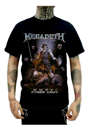 Playera Megadeth Banda Thrash Metal Cyber Army Xxmvi