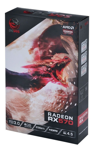 Placa De Vídeo Amd Gpu Rx 570 4gb Gddr5 256 Bits Atx