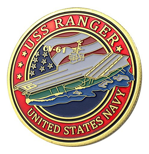 Navy Uss Ranger / Cv-61 Gp Challenge Coin 4j8as