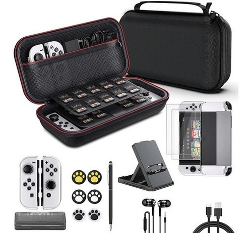 Kit De Accesorios Con Caja 17 En 1 Para Nintendo Switch