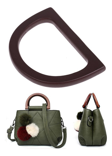 Bolsa De Ganchillo Con Base De Cuero, Conjunto De Asa De