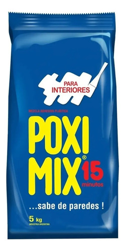 Poximix Interior Repara Grietas Blanco X 5 Kg Azul