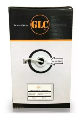 Imagen 2 de 10 de Cable Utp Cat 5e Glc Bobina 305 Mts. Interior