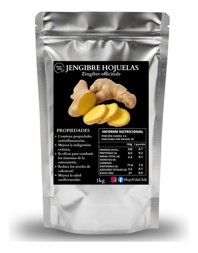 Jengibre En Hojuelas Deshidratado 50g