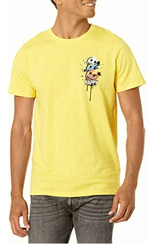 Southpole Camiseta Para Hombre Emoji, Cyber Yellow Happy